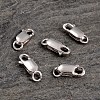 Anti-Tarnish Rhodium Plated 925 Sterling Silver Lobster Claw Clasps STER-K014-H154-12mm-P-2