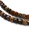 Natural Polychrome Jasper/Red Picasso Jasper Beads Strands G-H078-C19-01-4