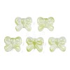 Transparent Spray Painted Glass Beads GLAA-N035-025-C04-1