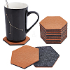 Hexagon Wool Felt Cup Mat DIY-WH0308-13-1
