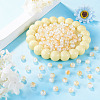100Pcs Crackle Transparent Glass UV Reactive Beads GLAA-TA0004-28C-6