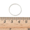 925 Sterling Silver Flat Beaded Finger Rings for Women RJEW-NH0002-01A-S-5