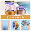 3 Rolls 3 Colors Special Coated Nylon Beading Threads for Seed Beads OCOR-PA0001-01A-6