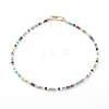 Brass Micro Pave Clear Cubic Zirconia Pendant Necklaces & Bracelets Jewelry Sets SJEW-JS01189-8