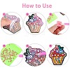 Cake Shape DIY 5D Diamond Painting Keychain DIY-WH0161-94-3