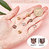 Tibetan Style Alloy Kitten Beads TIBEB-PH0004-75-RS-WH-2