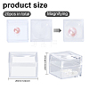 CHGCRAFT 20Pcs Transparent Plastic Ring Viewer Magnifier Boxes CON-CA0001-024-2