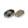 Natural Agate Connector Charms G-Q606-56A-G-2