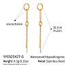 304 Stainless Steel Tassel Hoop Earrings RB4112-1-1