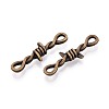 Tibetan Style Zinc Alloy Barbed Wire Links Connector Charms TIBE-N016-01AB-2