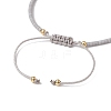 Glass Braided Bead Bracelets BJEW-JB11418-03-4