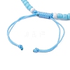 Synthetic Turquoise & Glass Seed Braided Bead Bracelets BJEW-JB11153-6