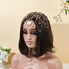 WADORN 1Pc Rhinestone Mesh Headpiece Cap OHAR-WR0001-03G-4