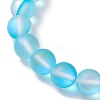 8mm Round Dyed Synthetic Moonstone Beaded Stretch Bracelets BJEW-JB10308-05-4