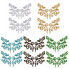 5 Pairs 5 Colors Flower Computerized Embroidery Thread Patches PATC-ME0001-15-1