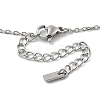 Anti-Tarnish 304 Stainless Steel Bowknot & Heart Pendant Cable Chain Necklaces for Women NJEW-F328-10P-3