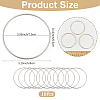 10Pcs Iron Ring for DIY Woven Net/Web with Feather IFIN-SP0001-56B-P-2