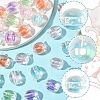 32Pcs UV Plating Rainbow Iridescent Acrylic Beads OACR-FS0002-16-2