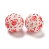 Christmas Round Silicone Beads SIL-K002-02C-1