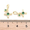 Brass with Cubic Zirconia Pendants KK-P271-34G-3