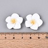 Plumeria Flower Opaque Resin Cabochons CRES-T025-30A-02-4