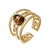 304 Stainless Steel Cuff Open Rings RJEW-F213-03G-11-4