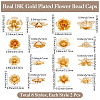 16Pcs 8 Styles Brass Bead Caps KK-BBC0023-52-2