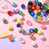 Round Opaque Acrylic Beads Kit OACR-CJC0002-05B-5