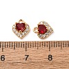 Valentine's Day Brass Micro Pave Cubic Zirconia Charms CU-K002-38G-C-3