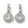 Brass Micro Pave Cubic Zirconia Pendants KK-I714-01P-1