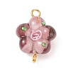 Handmade Lampwork Connector Charms PALLOY-JF01807-2