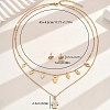 Elegant Vintage Stainless Steel Rhinestone Hamsa Hand Stud Earrings & Double-layer Necklace Sets for Women QF7163-4