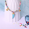 Flat Round Handmade Polymer Clay Beads LS-CLAY-R067-8.0mm-01-6