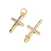Brass Micro Pave Cubic Zirconia Pendants CU-CBADC6C-11G-01-2