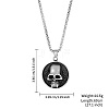 Antique Silver Stainless Steel Pendant Necklaces for Men NE5271-1-2