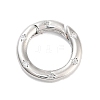 Brass Micro Pave Clear Cubic Zirconia Spring Gate Rings X-KK-M293-54P-1