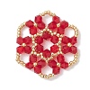 Glass Seed Beaded Pendants PALLOY-MZ01245-03-1