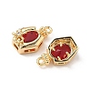 Brass Micro Pave Cubic Zirconia Pendants KK-S531-06G-3