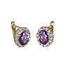 Brass Cubic Zirconia Hoop Earrings WGD6818-02-2