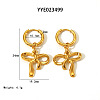 Elegant 304 Stainless Steel Bowknot Hoop Earrings CR5364-7-2