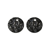 304 Stainless Steel Textured Disc Charms STAS-Q336-11B-B-1