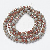 Electroplate Opaque Solid Color Glass Beads Strands EGLA-A034-P4mm-J02-2