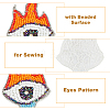 SUPERFINDINGS 2Pcs 2 Style Fire & Eye & Teardrop Plastic & Rhinestone Beading Appliques DIY-FH0001-07-4