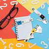 PU Leather & Cotton Name Marker Keychain AJEW-WH0514-035-7