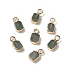 Natural Green Aventurine Rectangle Charms G-Q169-07G-05-1