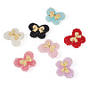 7Pcs 7 Colors Opaque Acrylic Beads and Alloy Bowknot SACR-TA0001-52-3