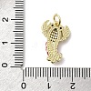 Brass Micro Pave Cubic Zirconia Pendants KK-A278-14G-3