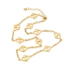 304 Stainless Steel Link Chain Necklaces for Women NJEW-G197-01G-01-4