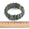 Natural Moss Agate Stretch Bracelets BJEW-O130-02A-3
