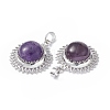 Natural Amethyst Pendants G-F733-04D-3